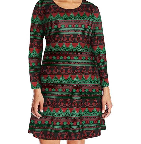 ugly christmas cat dress